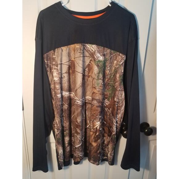 Tallwoods Men’s Element Wear Long sleeve Camo T-Shirt Size XXLarge Hunting Fish - Picture 1 of 4